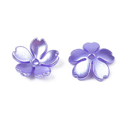 Сланцево-синий Аэрозольная краска абс пластик имитация жемчуга бусины, цветок, синевато-серый, 14x15x4 мм, отверстие : 1.5 мм