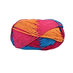 Colorful 6-Ply Milk Cotton Knitting Acrylic Fiber Yarn, for Weaving, Knitting & Crochet, Colorful, 3mm