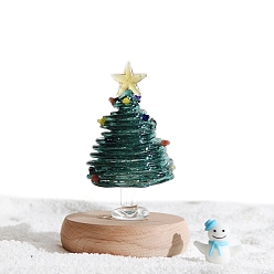 Green Christmas Tree Lampwork Display Decorations, for Home Decoration, Green, 50mm