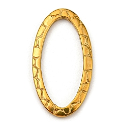 Golden 304 Stainless Steel Linking Rings, Textured, Oval, Golden, 24x13x1.5mm, Inner Diameter: 20x9mm