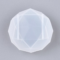 White Diamond Ice Ball Silicone Molds, Resin Casting Molds, For UV Resin, Epoxy Resin Craft Making, White, 32x32x20mm
