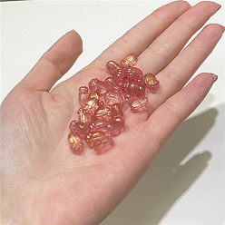 Indian Red Transparent Czech Glass Beads, Pakchoi, Indian Red, 11x7mm