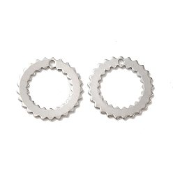 Platinum Ring Brass Charms, Long-Lasting Plated, Rack Plating, Platinum, 14x0.7mm, Hole: 1mm