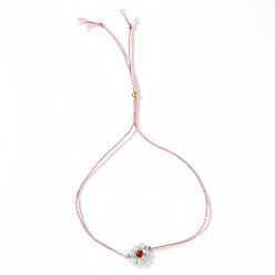 Лазурный Браслеты-слайдеры из смолы с бусинами в виде цветов для женщин, два тона, лазурный, 11.02 дюйм (28 см)