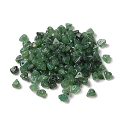 Verde Abalorios de acrílico, de piedras preciosas de imitación, chip, verde, 8x6x4 mm, agujero: 1.4 mm