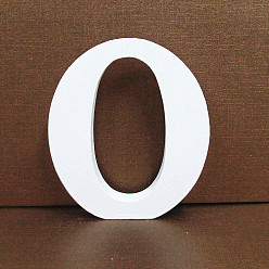Letter O Letter Wooden Ornaments, for Home Wedding Decoration Shooting Props, Letter.O, 100x100x15mm