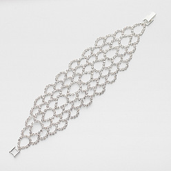 Серебро Сверкающий комплект свадебных украшений для свадьбы и торжества - б145