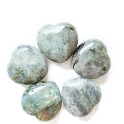 Labradorite Natural Labradorite Healing Stones, Heart Love Stones, Pocket Palm Stones for Reiki Ealancing, 30x30x15mm