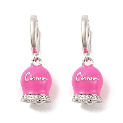 Pink Женские серьги-кольца из латуни и эмали, без свинца и без кадмия, реальный 18 k позолоченный, розовые, 30 мм