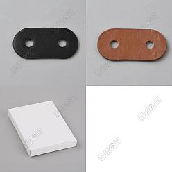 (52) Непрозрачная лаванда 50 шт. 2 цвета 2-отверстие пуговицы из искусственной кожи, овальные, разноцветные, 19x40x2 мм, отверстие : 5 мм, 25 шт / цвет