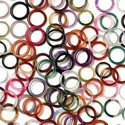 (52) Непрозрачная лаванда Естественный агат кольца, окрашенная и подогревом, разноцветные, 3 мм, размер 6~10 (16~20 мм)