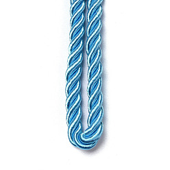 Light Sky Blue Polyester Cord, Twisted Cord, Light Sky Blue, 5mm, about 97~100m/bundle