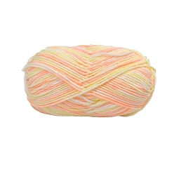 Light Salmon 6-Ply Milk Cotton Knitting Acrylic Fiber Yarn, for Weaving, Knitting & Crochet, Light Salmon, 3mm