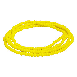 Желтый Красочная многослойная пляжная цепочка из бисера для женского богемного летнего стиля, желтые, Размер 1