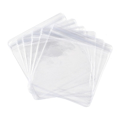 Прозрачный ПВХ антиокислительные пакеты с застежкой-молнией, прозрачный чехол для хранения ювелирных изделий с защитой от потускнения, прямоугольные, прозрачные, 10.8x10.5x0.03 см, односторонняя толщина: 4.9 мил(0.125мм)