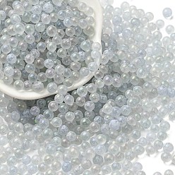 Light Grey Luminous Glow in the Dark Transparent Glass Round Beads, No Hole/Undrilled, Light Grey, 5mm, about 2800Pcs/bag
