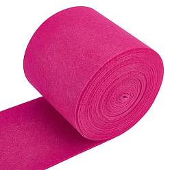 Средний Фиолетово-красный Нетканые ткани вышивка иглы войлока для DIY ремесел, средне фиолетовый красный, 140x3 мм, около 6 м / рулон