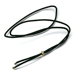 Dark Green 2.5MM Adjustable Braided Nylon Cords Necklace Making, with Golden Brass Finding, Dark Green, 27.56 inch(70cm)
