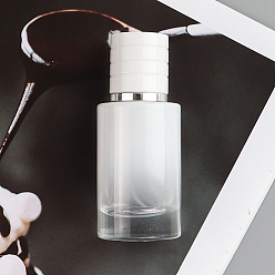 White Empty Portable Glass Spray Bottles, Fine Mist Atomizer, with PP Plastic Dust Cap, Refillable Bottle, White, 3.7x9cm, Capacity: 30ml(1.01fl. oz)