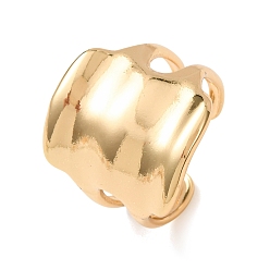 Golden Irregular 304 Stainless Steel Cuff Open Rings, Ion Plating(IP), Golden, 20.5mm, US Size 8(18.1mm)