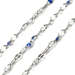 Королевский синий 304 цепи натяжные нержавеющие, с эмалью, пайки, с катушкой, реальный 18 k позолоченный, королевский синий, 2 мм