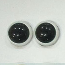 White Craft Plastic Doll Eyes, Stuffed Toy Eyes, Half Round, White, 10mm