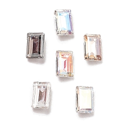 (52) Непрозрачная лаванда K 9 кабошоны из стеклянного страза, задние и задние, прямоугольные, разноцветные, 6x4x2.5 мм