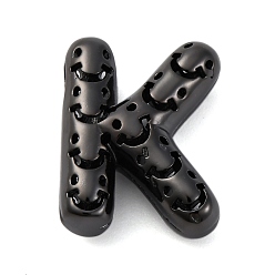 Letter K Латунные подвески, стойки покрытие, долговечный, без кадмия и без свинца, подвески с полыми буквами, Письмо K, 22x17x8.5 мм, отверстие : 4.7x3 мм