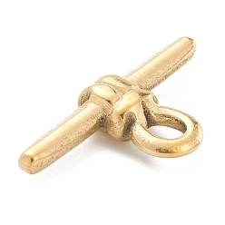 Золотой Вакуумное покрытие pvd 304 застежки-тоглы из нержавеющей стали, бар, золотые, 26x13.5x4.5 мм, отверстие : 4x3 мм