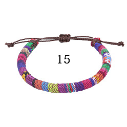 15 Bohemian Ethnic Style Handmade Braided Bracelet for Teens Colorful Surfing Friendship Bracelet