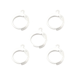 Серебро 304 из нержавеющей стали выводы Leverback серьги, с петлей, серебряные, 14.5x12x2 мм, отверстие : 1.2 мм, штифты : 1x0.8 мм