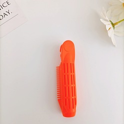 Rouge Orange Pince volumisante en plastique pour racines de cheveux pour femmes, outil de coiffure bricolage pinces moelleuses rouleaux, rouge-orange, 100mm