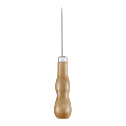 Цвет Древесины Шило шитье инструмент, инструмент для проделывания отверстий, с деревянной ручкой, для пунша шитья кожи ремесло, деревесиные, 13.5x2 см