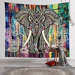 Слон Слон хиппи психоделические гобелены, богемный настенный гобелен из полиэстера, для украшения спальни гостиной, прямоугольные, Рисунок с изображением слона, 1300x1500 мм