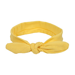 Yellow Retro Butterfly Bow Bunny Ear Headband with 10 Color Options for Kids