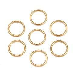 Golden Ionenplattierung (IP) 304 Geschlossene Biegeringe aus Edelstahl, Runde, golden, 20 Messgerät, 7x0.8 mm