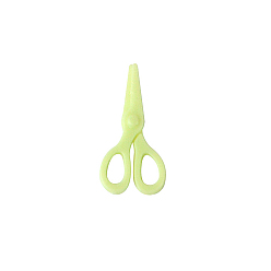 Green Yellow Miniature Plastic Scissor Shape Ornaments, for Dollhouse Decor, Green Yellow, 10x20mm