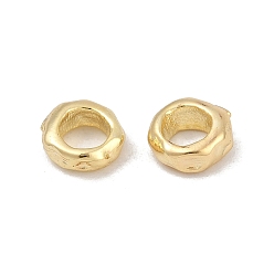 Настоящее золото 14K Spacer бисер латунные, самородки, реальный 14 k позолоченный, 6x6.5x2.5 мм, отверстие : 3.4 мм