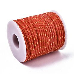 Chocolat Cordon polyester polyvalent, pour la fabrication de bracelets en corde ou de lacets de bottes, chocolat, 3x2mm, environ 21.87 yards (20m)/rouleau