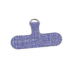 Slate Blue PVC Mobile Phone Lanyard Patch, Phone Strap Connector Replacement Part Tether Tab for Cell Phone Safety, Slate Blue, 6x3cm