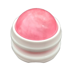 Pink Resin Massage Roller Ball, with Plastic Findings, Handheld Relax Tool for Sore Muscles Relief Relaxing, Pink, 65x61mm