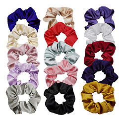 Mixed Color Cloth Hair Accessories, Scrunchie/Scrunchy, Ponytail Holder, Elastic Hair Ties, Mixed Color, 110x40mm