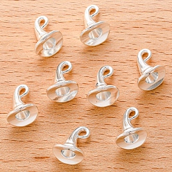 Silver Alloy Charms, Hat, Silver, 11x11mm, Hole: 2mm
