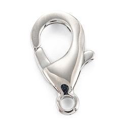Stainless Steel Color 304 Stainless Steel Lobster Claw Clasps, Parrot Trigger Clasps, Stainless Steel Color, 23x13.5x3.5mm, Hole: 2.5mm