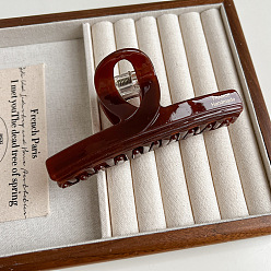 Кокосово-Коричневый Заколки для волос в форме когтей из ацетата целлюлозы, аксессуары для волос для женщин и девочек, кокосового коричневый, 116x55 мм