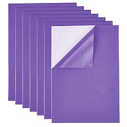 Blue Violet Sponge EVA Sheet Foam Paper Sets, With Adhesive Back, Antiskid, Rectangle, Blue Violet, 30x21x0.1cm