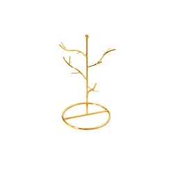 Golden Metal Jewelry Display Stands, Branch, Golden, 12x21cm