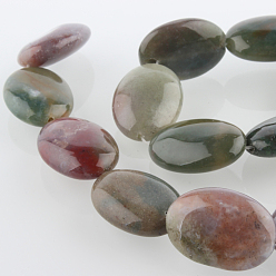 Colorful Natural Agate Glossy Oval Bead Strands, Dyed, Colorful, 25x18x8mm, Hole: 1mm, about 16pcs/strand, 15.75 inch