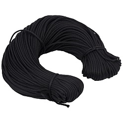Black Polyester Cords, Soft Drawstring Replacement Rope, for Sweatpants Shorts Pants Jackets Coats, Black, 3mm