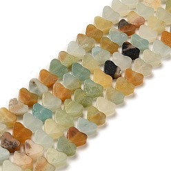 Flower Amazonite Натуральный цветок амазонитовые бусины пряди, сердце, 7~7.5 мм, отверстие : 0.6 мм, около 62 шт / нитка, 14.80~15'' (37.6~38.1 см)